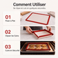 Tapis de cuisson en silicone réutilisable antiadhésif