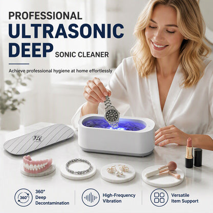 🛒 Offre limitée : –50 % ! 💎 Nettoyeur à ultrasons – Fini les bijoux ternes et les lunettes grasses – Nettoyage profond, sans fil, 3 étapes simples – Idéal pour bijoux, montres, lunettes et pinceaux 💧