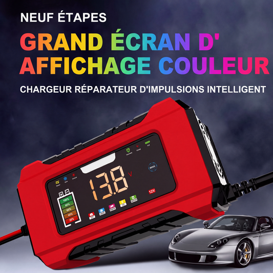 🔋 OFFRE FLASH -50% ⚡ Chargeur de Batterie Intelligent 12V 6A — 9 Étapes, Réparation par Impulsions, Écran LCD