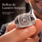 💍 Bague Élégante Carrée à Halo Scintillant ✨