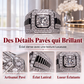 💍 Bague Élégante Carrée à Halo Scintillant ✨