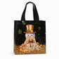 🎉 Soldes 2026 — Plus de 12 000 vendus !🎄 Sac Cadeau de Noël en Non-Tissé Noir – Détails Dorure Or Réutilisable ✨