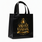 🎉 Soldes 2026 — Plus de 12 000 vendus !🎄 Sac Cadeau de Noël en Non-Tissé Noir – Détails Dorure Or Réutilisable ✨