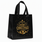 🎉 Soldes 2026 — Plus de 12 000 vendus !🎄 Sac Cadeau de Noël en Non-Tissé Noir – Détails Dorure Or Réutilisable ✨