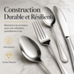 🍴 50% DE RÉDUCTION! ✨ Couverts 4 pièces inox – Finition miroir & lame micro‑dentelée ✨