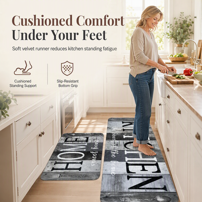 ✨ Ensemble de tapis de cuisine absorbants style américain, en velours cristal antidérapant, pour l'entrée et la maison