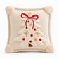 ⏳🔥OFFRE LIMITÉE : -50% ! ⏰Housse de coussin décorative sapin de Noël brodé avec nœud (45x45cm) | Pour canapé de salon🎄🧸
