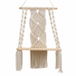 Étagère Murale Macramé Bohème – Tissage Artisanal & Plateau Bois pour Plantes