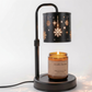 Lampe chauffe-bougie à flocons de neige style rétro