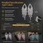 ⏳Spécial à durée limitée⏰Boucles d'Oreilles Rhombe Zircons & Franges🦚