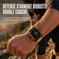 Bracelet de montre connectée intégré avec étui de protection, bracelet de sport translucide à blocs de couleurs pour montres de 40 mm, 41 mm, 42 mm, 44 mm, 45 mm, 46 mm et 49 mm