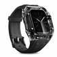 Bracelet de montre connectée intégré avec étui de protection, bracelet de sport translucide à blocs de couleurs pour montres de 40 mm, 41 mm, 42 mm, 44 mm, 45 mm, 46 mm et 49 mm