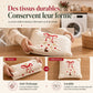 ⏳🔥OFFRE LIMITÉE : -50% ! ⏰Housse de coussin décorative sapin de Noël brodé avec nœud (45x45cm) | Pour canapé de salon🎄🧸