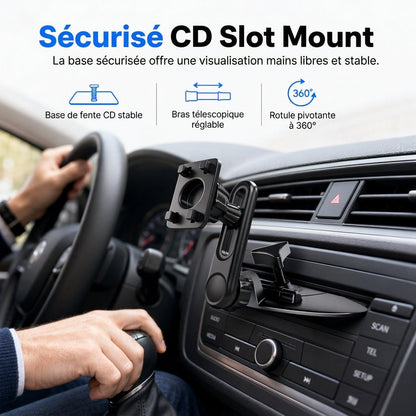 🔥 Support de téléphone à gravité réglable pour fente CD et aérateur de voiture, accessoire de fixation 🚗