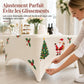 Housse de table extensible ajustée de Noël pour tables rectangulaires
