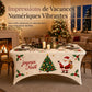 Housse de table extensible ajustée de Noël pour tables rectangulaires