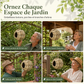 Nid d'oiseau sphérique en paille tressée à la main, avec ouverture ronde, pour la décoration des jardins et des cours extérieurs