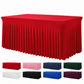 ✨🥂 Housse de Table Plissée pour Événements – Spandex Extensible 2-en-1, Infroissable et Drapé Parfait