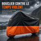 🏍️ PROMO -50% ✨ Housse de Moto Imperméable — Trous Antivol & Bandes Réfléchissantes 🌧️