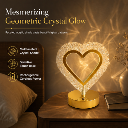 📢📢50 % DE RÉDUCTION !! ⏰ Veilleuse géométrique en cristal : commande tactile, 3 couleurs, rechargeable par USB, éclairage d'ambiance pour la chambre