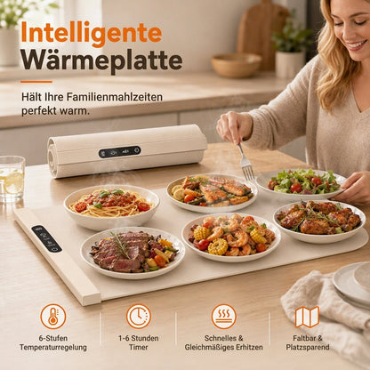 📢📢50 % DE RÉDUCTION !! ⏰Plateau Chauffant Pliable en Silicone pour Aliments