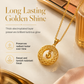 🌙 50% DE RÉDUCTION! ✨ Collier attrape-rêves – Pendentif filigrane doré & perle tournante ✨