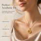 🌙 50% DE RÉDUCTION! ✨ Collier attrape-rêves – Pendentif filigrane doré & perle tournante ✨