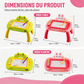 🎨 Tableau de Dessin Magnétique pour Enfants : Écran 4 Couleurs, Sans Désordre, Convertible, Attache Sécurisée