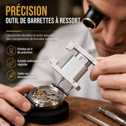 🔧⌚ Kit de réparation de montre : pince à barres de ressort en V, pince à épiler et outil de retrait de lien de montre – Précision professionnelle
