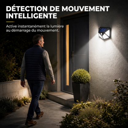 🌞 Lampes Solaires à Détecteur de Mouvement – Éclairage Extérieur Lumineux, Illumination Automatique des Allées, Jardins et Entrées ✨
