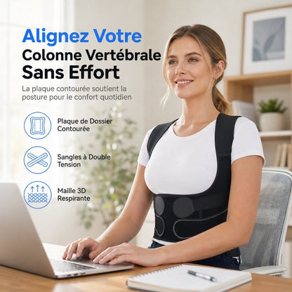 🎉Promotions Spéciales de la Semaine - 60% de Réduction🎅Cadeau de Noël✨ Correcteur de Posture Dorsale Ajustable pour Adultes🧍