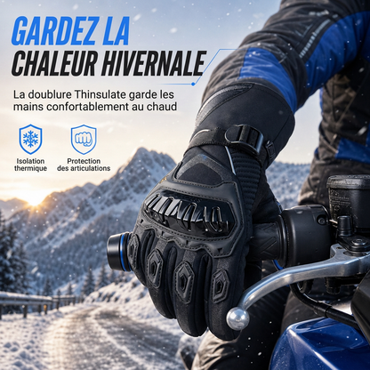 Gants de moto épais et chauds, imperméables